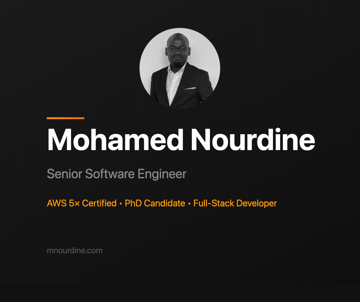 Mohamed Nourdine - Senior Software Engineer